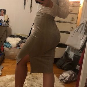 Wilfred Free Faux Suede Pencil Skirt